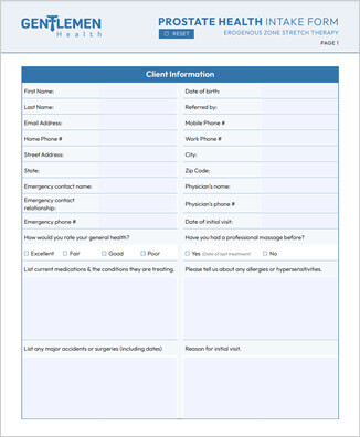 PROSTATE HEALTH INTAKE FORM