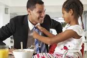 man with tie daughter
